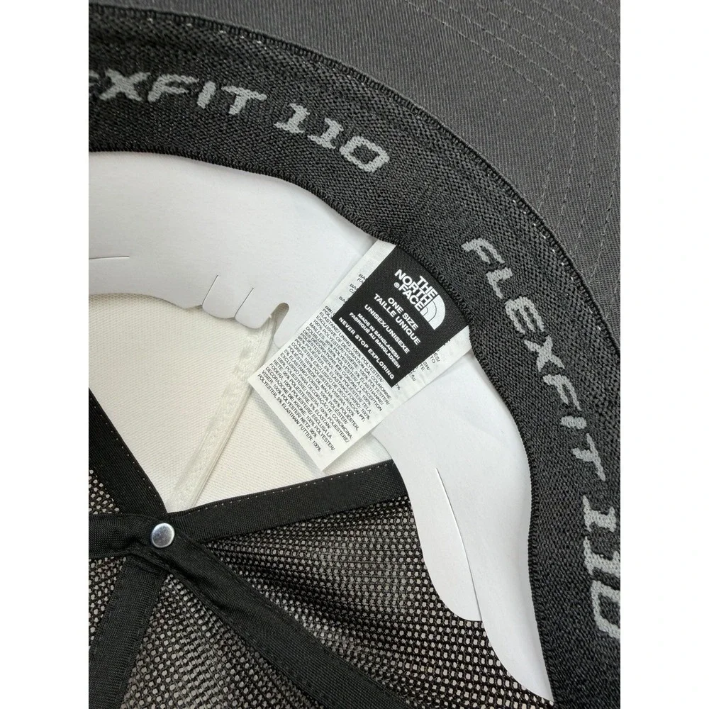 The North Face Mens Keep It Patched Trucker Cap Hat TNF Black Horizon Red White